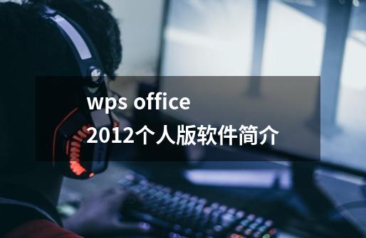 wps office 2012个人版软件简介-第1张-游戏资讯-龙启科技