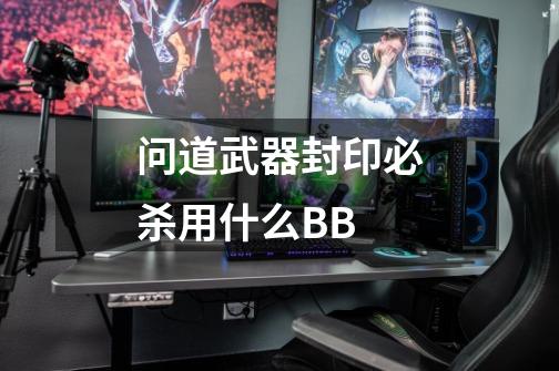 问道武器封印必杀用什么BB-第1张-游戏资讯-龙启科技