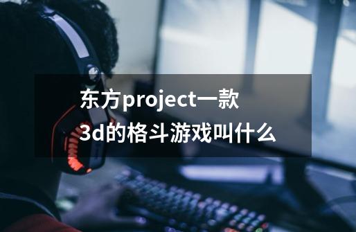 东方project一款3d的格斗游戏叫什么-第1张-游戏资讯-龙启科技