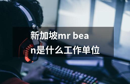 新加坡mr bean是什么工作单位-第1张-游戏资讯-龙启科技