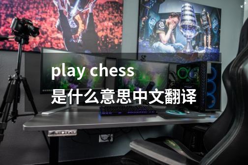 play chess是什么意思中文翻译-第1张-游戏资讯-龙启科技