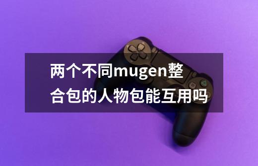 两个不同mugen整合包的人物包能互用吗-第1张-游戏资讯-龙启科技