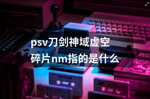 psv刀剑神域虚空碎片nm指的是什么-第1张-游戏资讯-龙启科技