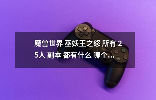 魔兽世界 巫妖王之怒 所有 25人 副本 都有什么 哪个最好-第1张-游戏资讯-龙启科技