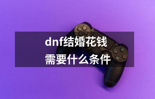 dnf结婚花钱需要什么条件-第1张-游戏资讯-龙启科技