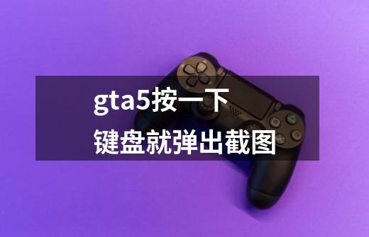 gta5按一下键盘就弹出截图-第1张-游戏资讯-龙启科技