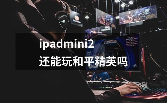 ipadmini2还能玩和平精英吗-第1张-游戏资讯-龙启科技