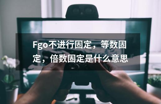 Fgo不进行固定，等数固定，倍数固定是什么意思-第1张-游戏资讯-龙启科技