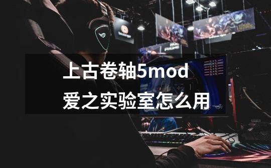 上古卷轴5mod爱之实验室怎么用-第1张-游戏资讯-龙启科技